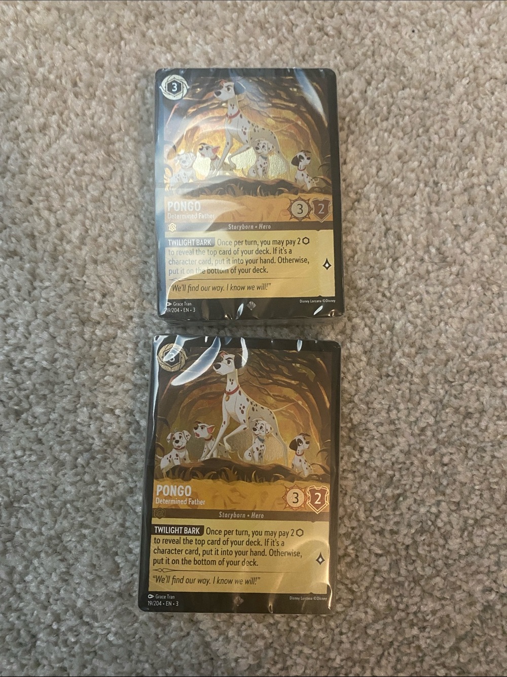 Disney Lorcana Sealed Decks Pongo Determined Father Cold Foil